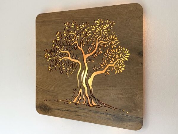 Obraz na stenu strom Olivovník (Led obraz na stenu 42x42 cm)