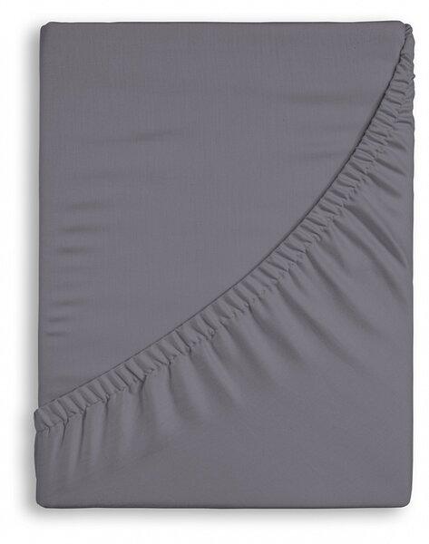 Prestieradlo Středně šedé Jersey interlock 90-100 x 200-220/35