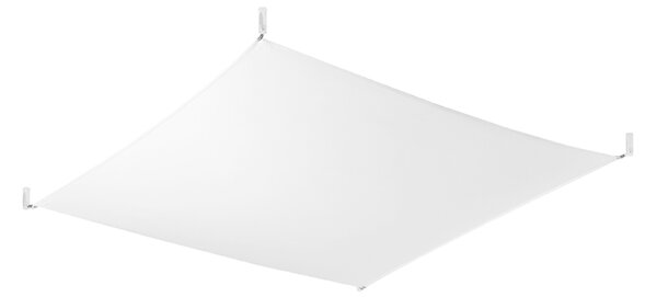 Stropné svietidlo Luna, 1x biele textilné tienidlo, (140 cm)