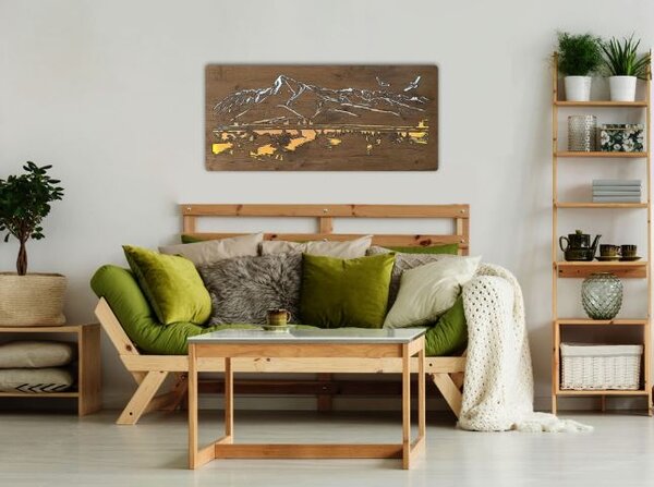 Led obraz hory a jazero