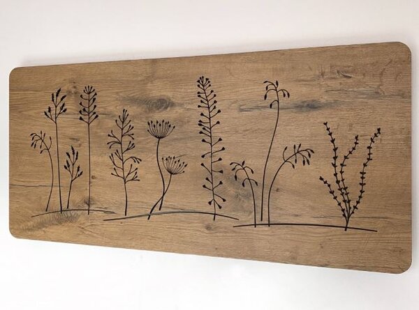 Podsvietený obraz Lúčne kvety (Obrazy do kuchyne kvety 90x42 cm)