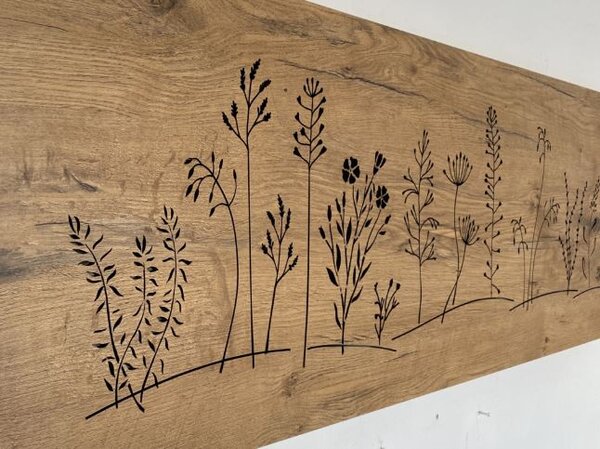 Led obraz Lúka (Obraz na stenu do kuchyne kvety 120x40 cm)