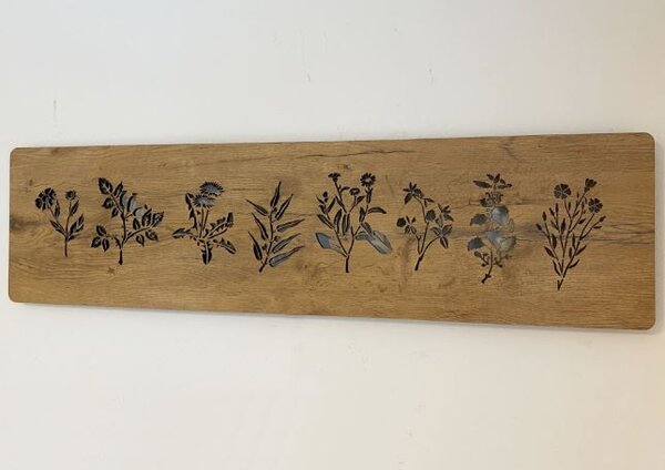 Svietiaci obraz Bylinky (Moderné obrazy do kuchyne 120x31 cm)