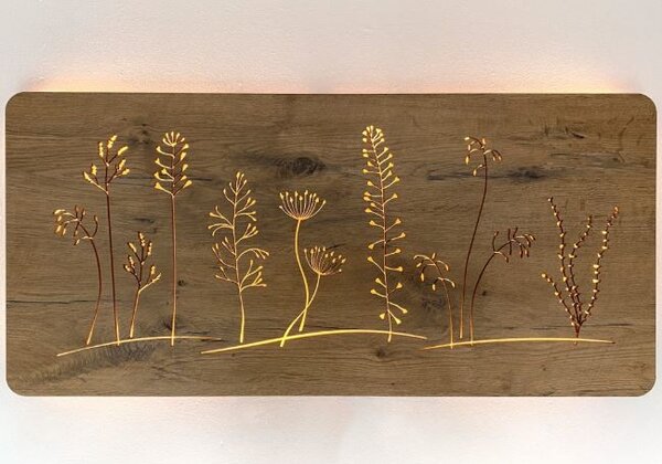 Podsvietený obraz Lúčne kvety (Obrazy do kuchyne kvety 90x42 cm)
