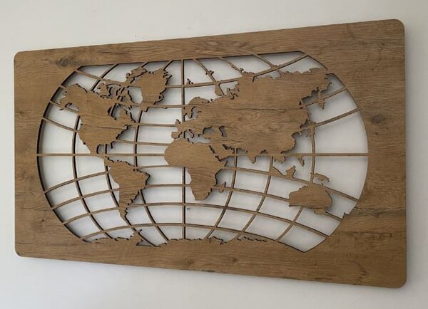 Svietiaci obraz Mapa sveta (Obraz do kancelarie mapa sveta 110x60 cm)