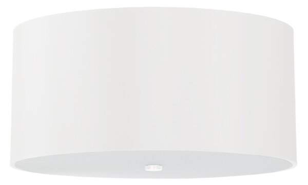 Stropné svietidlo Otto, 1x biele textilné tienidlo, (biele sklo), (fi 50 cm)