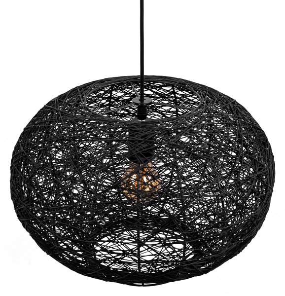Toolight Toolight, stropné svietidlo 40cm 1xE27 APP1321-1CP, čierna, OSW-02695