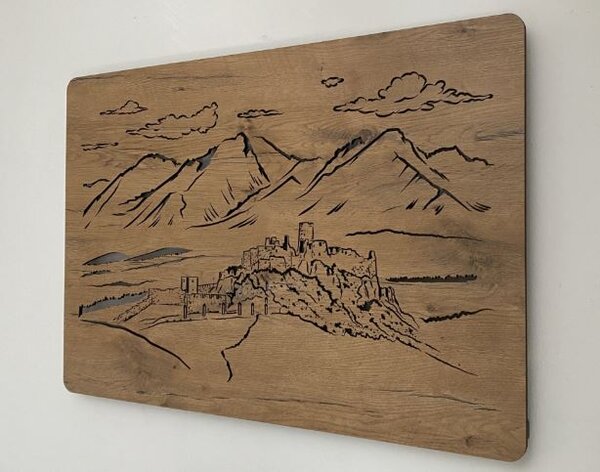 Podsvietený obraz Spišský hrad (Štýlové obrazy na stenu 90x62 cm)