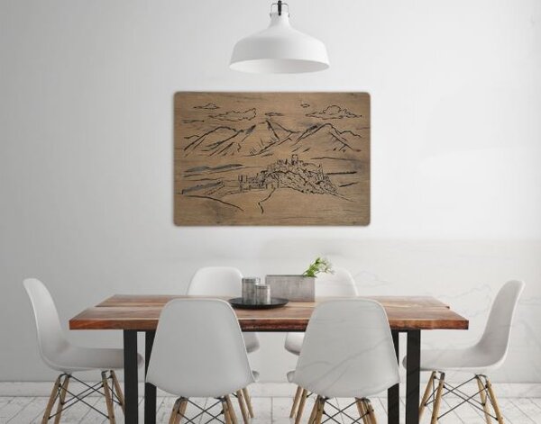 Podsvietený obraz Spišský hrad (Štýlové obrazy na stenu 90x62 cm)