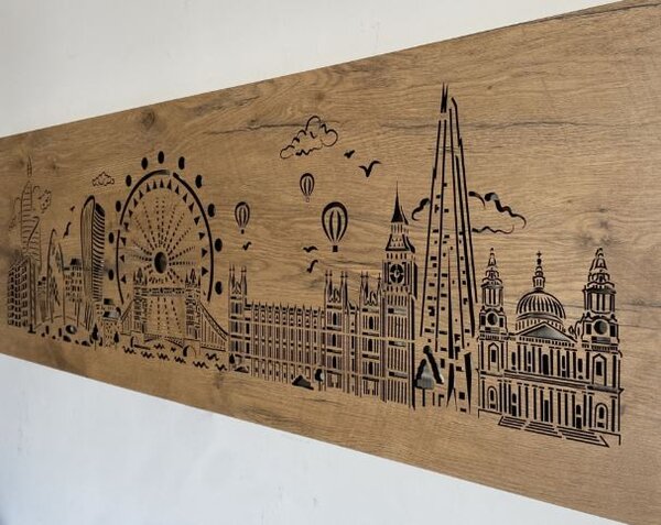 Podsvietený obraz Londyn (Štýlové obrazy na stenu 125x40 cm)