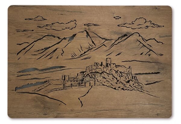 Podsvietený obraz Spišský hrad (Štýlové obrazy na stenu 90x62 cm)