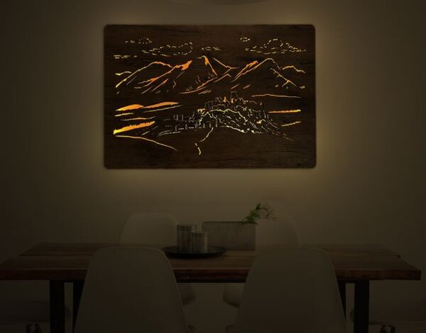 Podsvietený obraz Spišský hrad (Štýlové obrazy na stenu 90x62 cm)