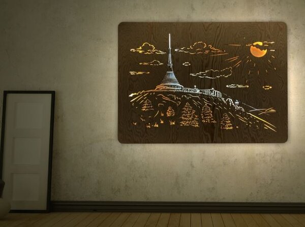 Obrazy na stenu vidiecky štýl (Romantický obraz s led podsvietením 90x62 cm)