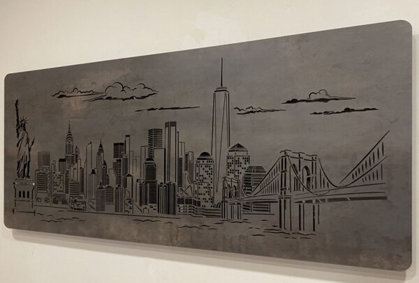 Podsvietený obraz New York (Štýlové obrazy na stenu 120x50 cm)