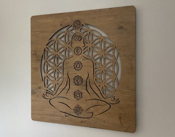 Svietiaci obraz Harmonizácia (Led dizajnový obraz na stenu 90x90 cm)