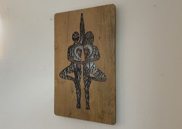 Svietiaci obraz Súlad (Led dizajnový obraz na stenu 38x62 cm)