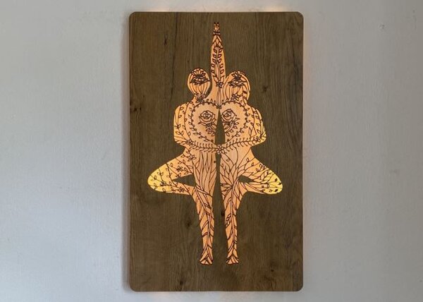 Svietiaci obraz Súlad (Led dizajnový obraz na stenu 38x62 cm)