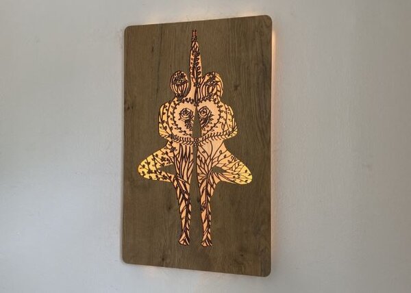 Svietiaci obraz Súlad (Led dizajnový obraz na stenu 38x62 cm)
