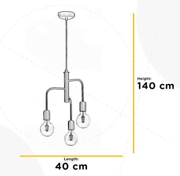 ZÁVESNÉ SVIETIDLO, 40/140 cm - Online Only bytové doplnky, Online Only