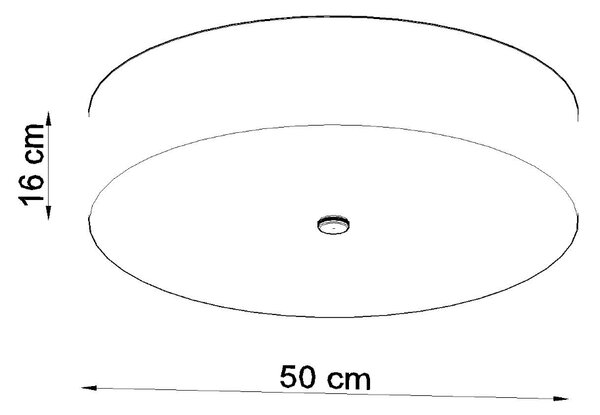 Stropné svietidlo Skala, 1x biele textilné tienidlo, (biele sklo), (fi 50 cm)