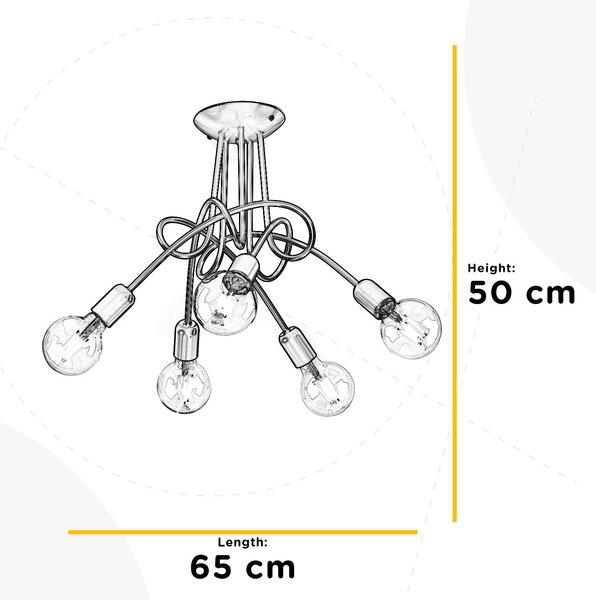 STROPNÉ SVIETIDLO, 65/65/50 cm - Online Only bytové doplnky, Online Only