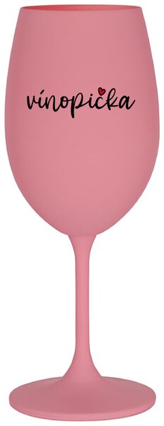Ružový pohár na víno 350 ml - VÍNOPIČKA