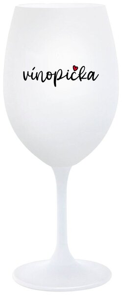 Biely pohár na víno 350 ml - VÍNOPIČKA