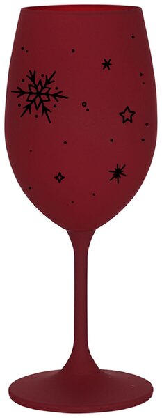 Bordovy pohár na víno 350 ml - ZIMĚNKA