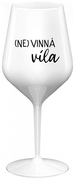 Biely nerozbitný pohár na víno 470 ml - (NE)VINNÁ VÍLA