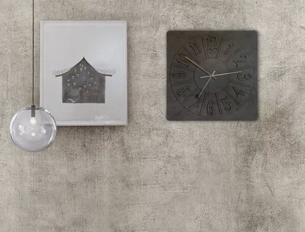 Drevené štvorcové hodiny Decor (Designové hodiny s tichým chodom 40x40 cm)