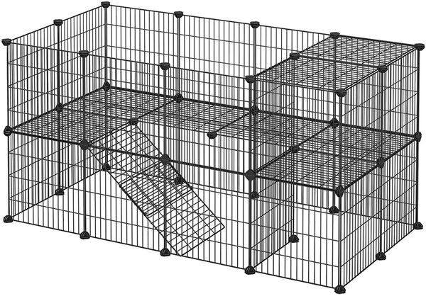 Ohrádka pre malé zvieratá ANIMAL 143x73x71 cm, čierna