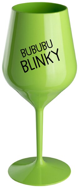 Zelený nerozbitný pohár na víno 470 ml - BUBUBUBLINKY