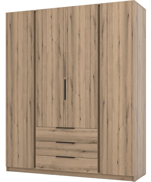 MEBLINE Skriňa 200cm so zásuvkami KAYA 01 dub evoke