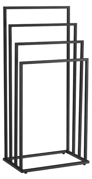 Stojan na uteráky LINESTRO kovový so 4 ramenami 93x45cm, čierny