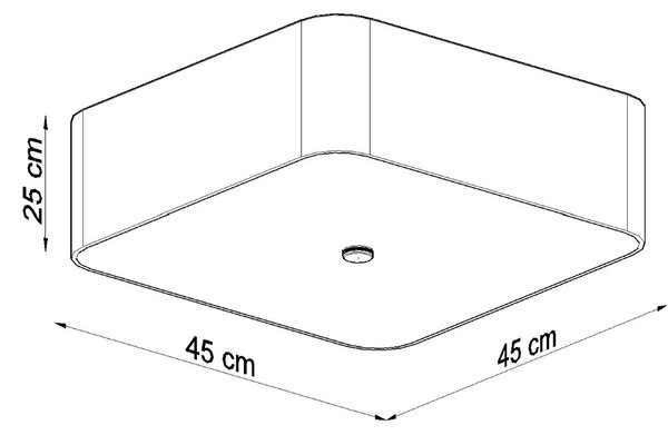 Stropné svietidlo Lokko, 1x biele textilné tienidlo, (biele sklo), (45 cm)