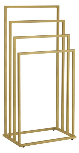 Stojan na uteráky LINESTRO kovový so 4 ramenami 93x45cm, zlatý