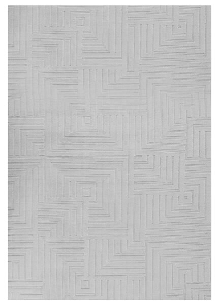 Koberec sivý žakárový 160 x 230 cm obdĺžnikový tvar s nízkym vlasom polyesterová spodná strana moderný štýl obývacia izba
