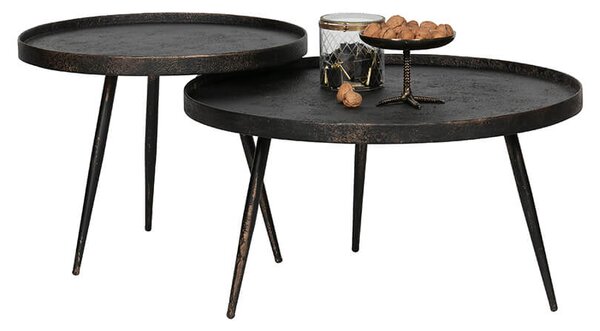 MUZZA Konferenčný stolík Bounds XL ø 76 cm antický zlatý