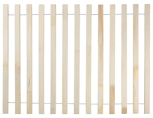 Posteľ tmavohnedá kaučukové drevo 120 x 200 cm dvojlôžko s lamelovým čelom a roštom minimalistický rustikálny štýl