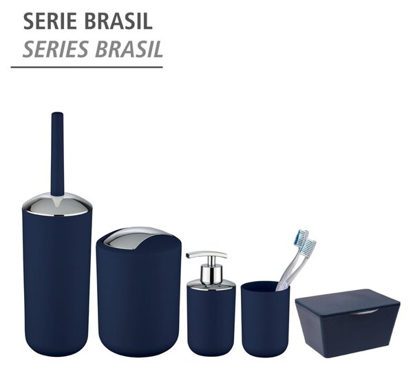 Tmavomodrý WC kefa Wenko Brasil