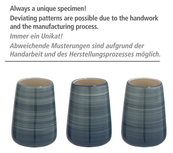 Petrolejovomodrá toaletná kefa Wenko Pottery