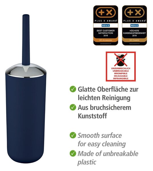 Tmavomodrý WC kefa Wenko Brasil