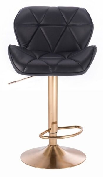 LuxuryForm DESIGN Barová stolička MILANO na zlatom tanieri - čierna