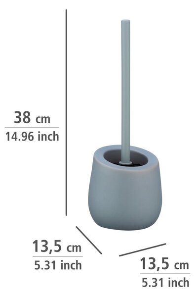 Sivá keramická toaletná kefa Wenko Badi