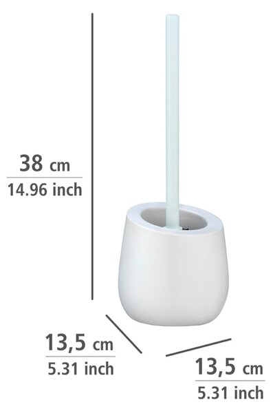 Biela keramická toaletná kefa Wenko Badi
