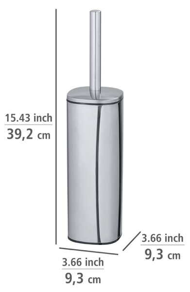 Toaletná kefa v striebornej farbe Wenko Alassio