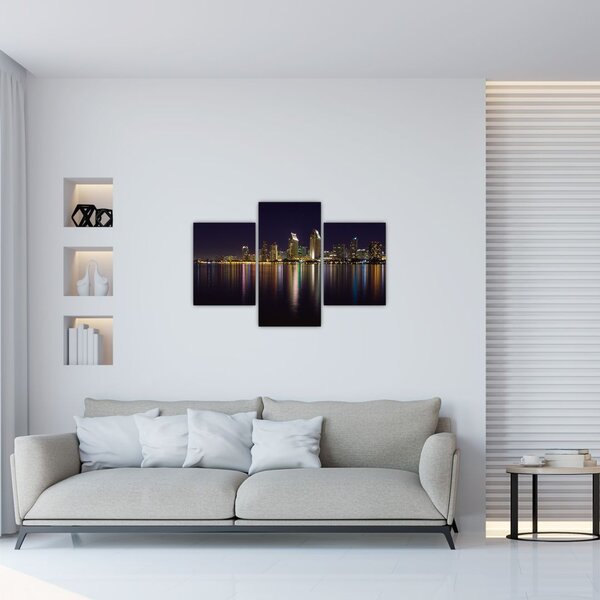 Obraz nočného mesta (90x60 cm)