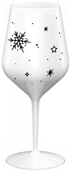 Biely nerozbitný pohár na víno 470 ml - ZIMĚNKA
