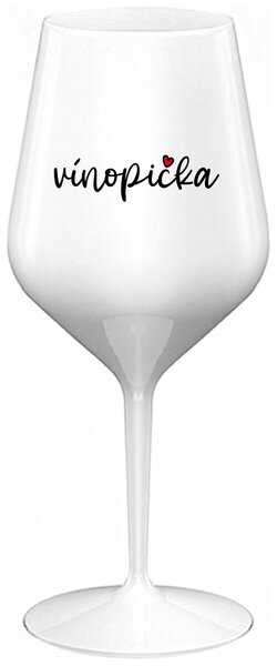 Biely nerozbitný pohár na víno 470 ml - VÍNOPIČKA