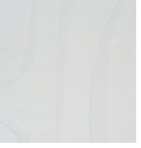 Koberec krémová biela žakárový 160 x 230 cm obdĺžnikový tvar s nízkym vlasom polyesterová spodná strana moderný štýl obývacia izba